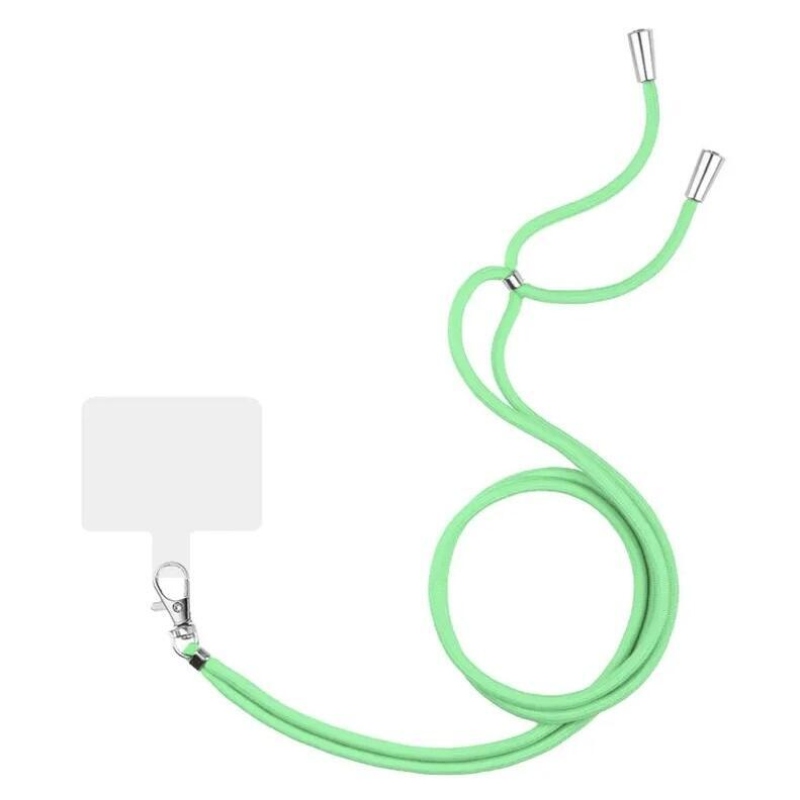 Kereszt állítható nyaklánc kártyával - világoszöld