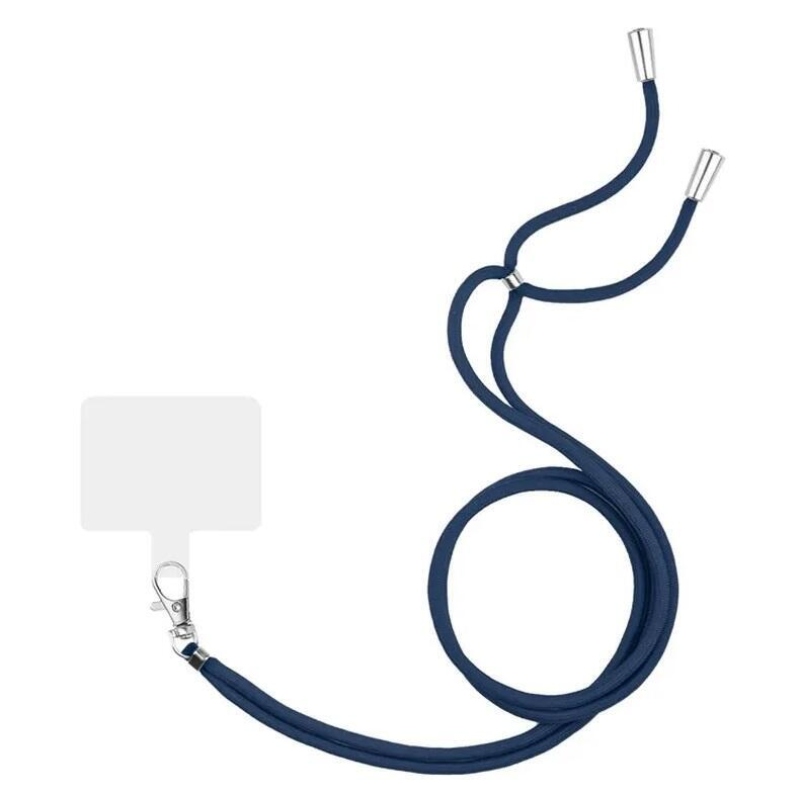 Kereszt állítható nyaklánc kártyával - sötétkék