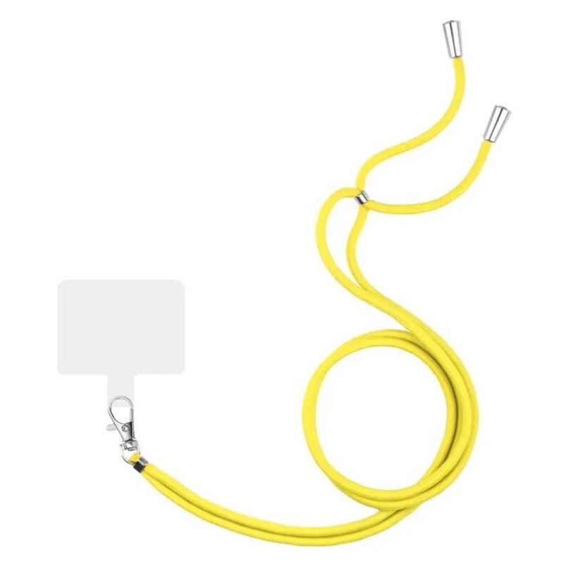 Kereszt állítható nyaklánc kártyával - sárga