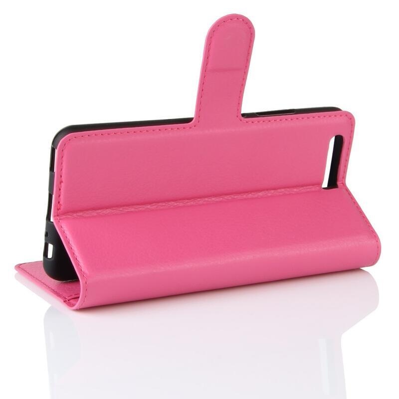 Kereszt PU bőr tok mobil Huawei P10 - rózsaszínű