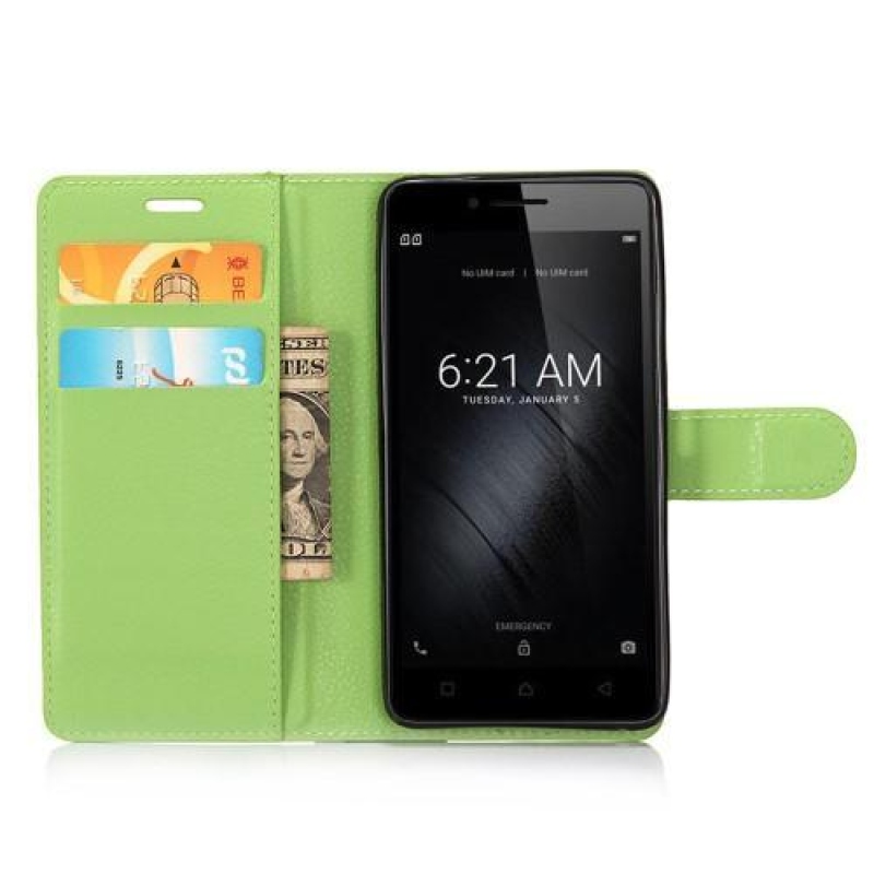 Kereszt PU bőr tok Huawei P10-hez - zöld