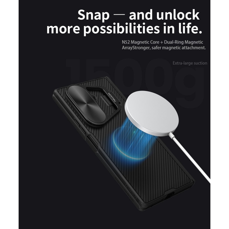 Nillkin CamShield Prop mágneses hátlap Samsung Galaxy Z Fold 7 Fekete fekete