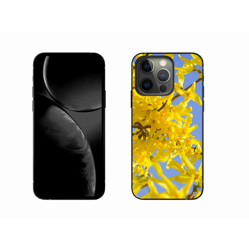 Gél borítás mmCase iPhone 13 Pro készülékhez - sárga virágok