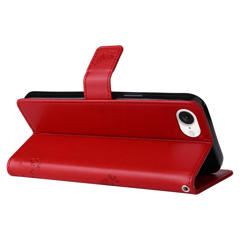 Fák könyvtáska iPhone 16e készülékhez - piros