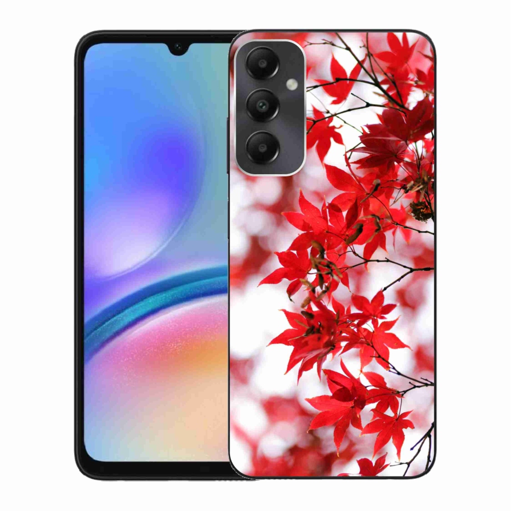 Zselés borítás mmCase Samsung Galaxy A05s készülékhez - piros levelek