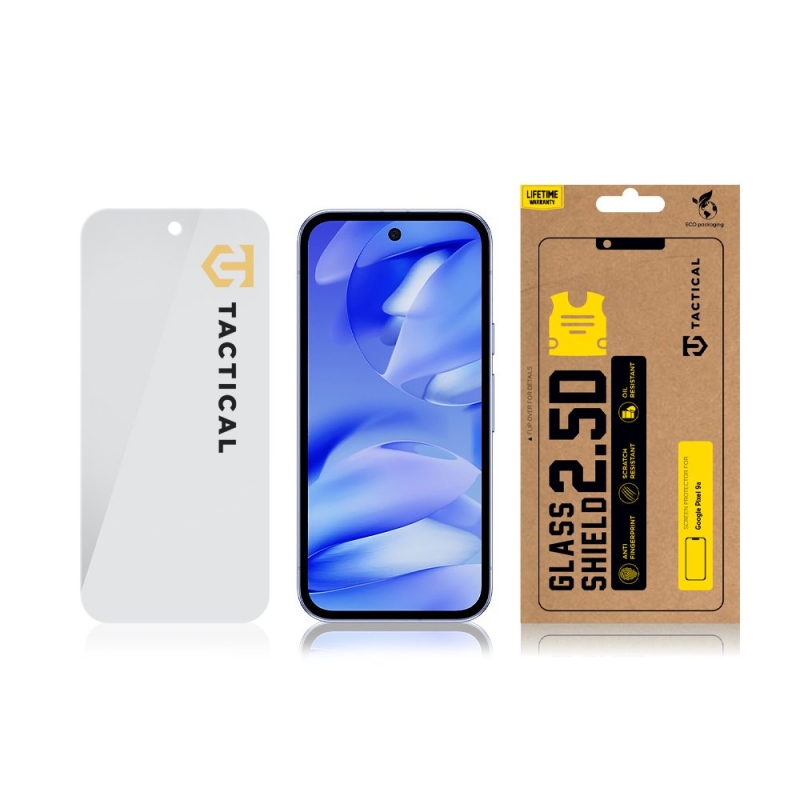 Taktikai üvegpajzs 2.5D üveg a Google Pixel 9a számára Tiszta