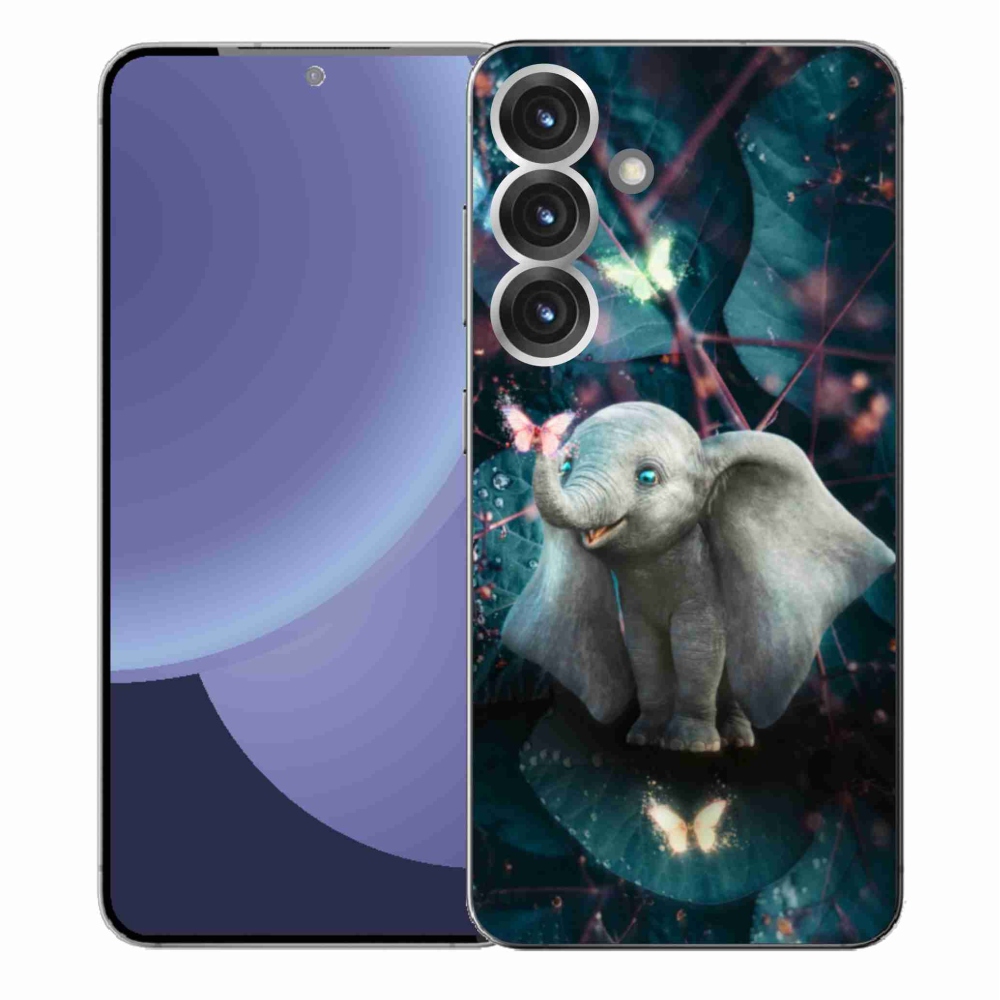 Gél borítás mmCase Samsung Galaxy S25+ készülékhez - aranyos elefánt