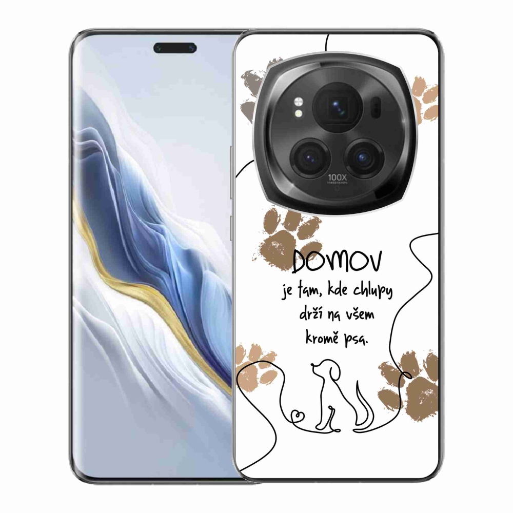 Gél borító mmCase a Honor Magic 6 Pro 5G készülékhez - kutya motívum fehér háttérrel