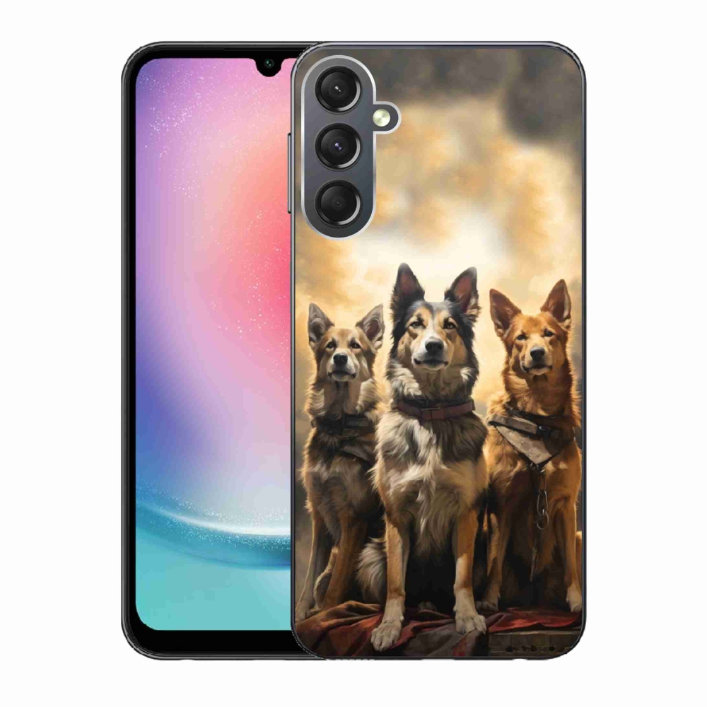 Gél borítás mmCase Samsung Galaxy A24 készülékhez - három kutya