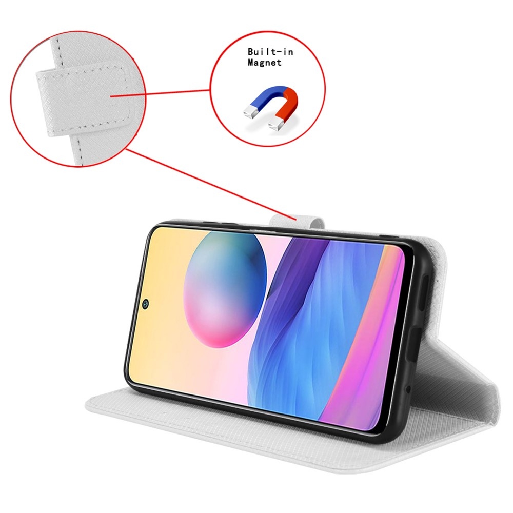 Gyémánt könyv tok a Xiaomi Poco F7 Pro 5G/Poco F7 Ultra 5G készülékhez - fehér