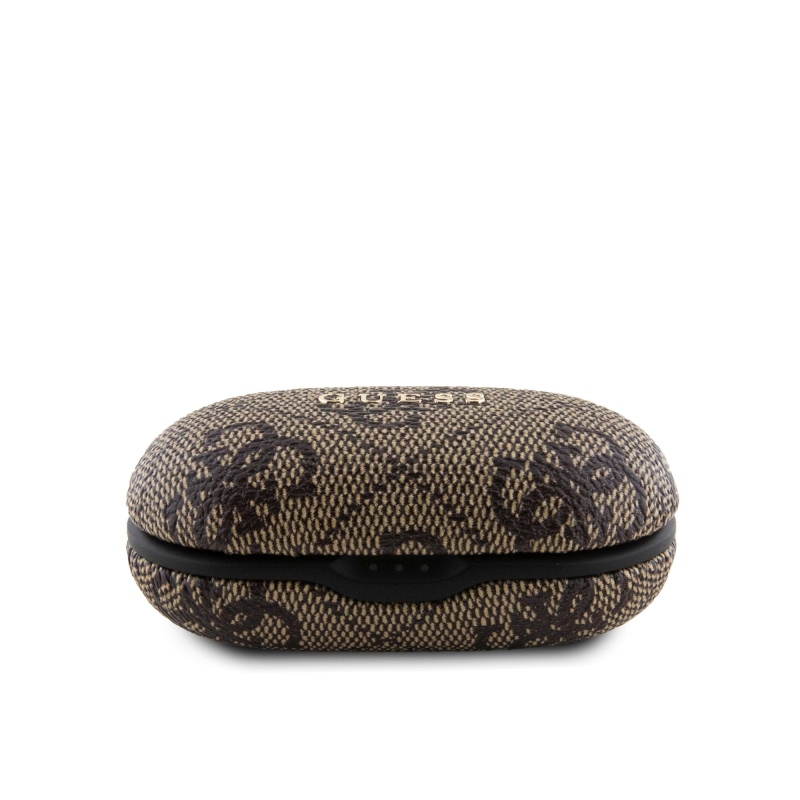 Guess PU 4G fém logós TWS vezeték nélküli fejhallgató barna