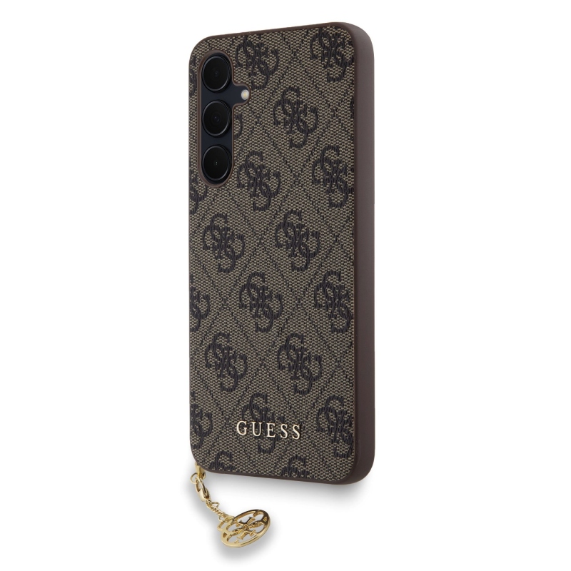 Guess 4G Charm hátlap Samsung Galaxy A35 5G barna színű hátlap Samsung Galaxy A35 5G számára