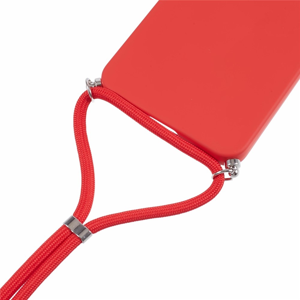 Bélelt zselés tok húzózsinórral Samsung Galaxy S25 FE készülékhez - piros