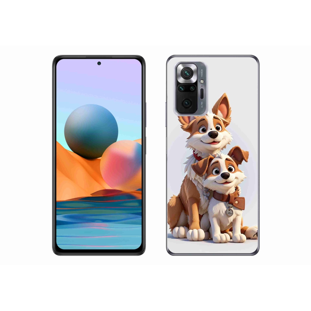 Gél borítás mmCase a Xiaomi Redmi Note 10 Pro számára - kutyák rajzolása