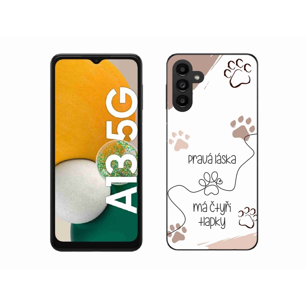 Gél borítás mmCase Samsung Galaxy A13 5G - kutya motívum 1 fehér háttér