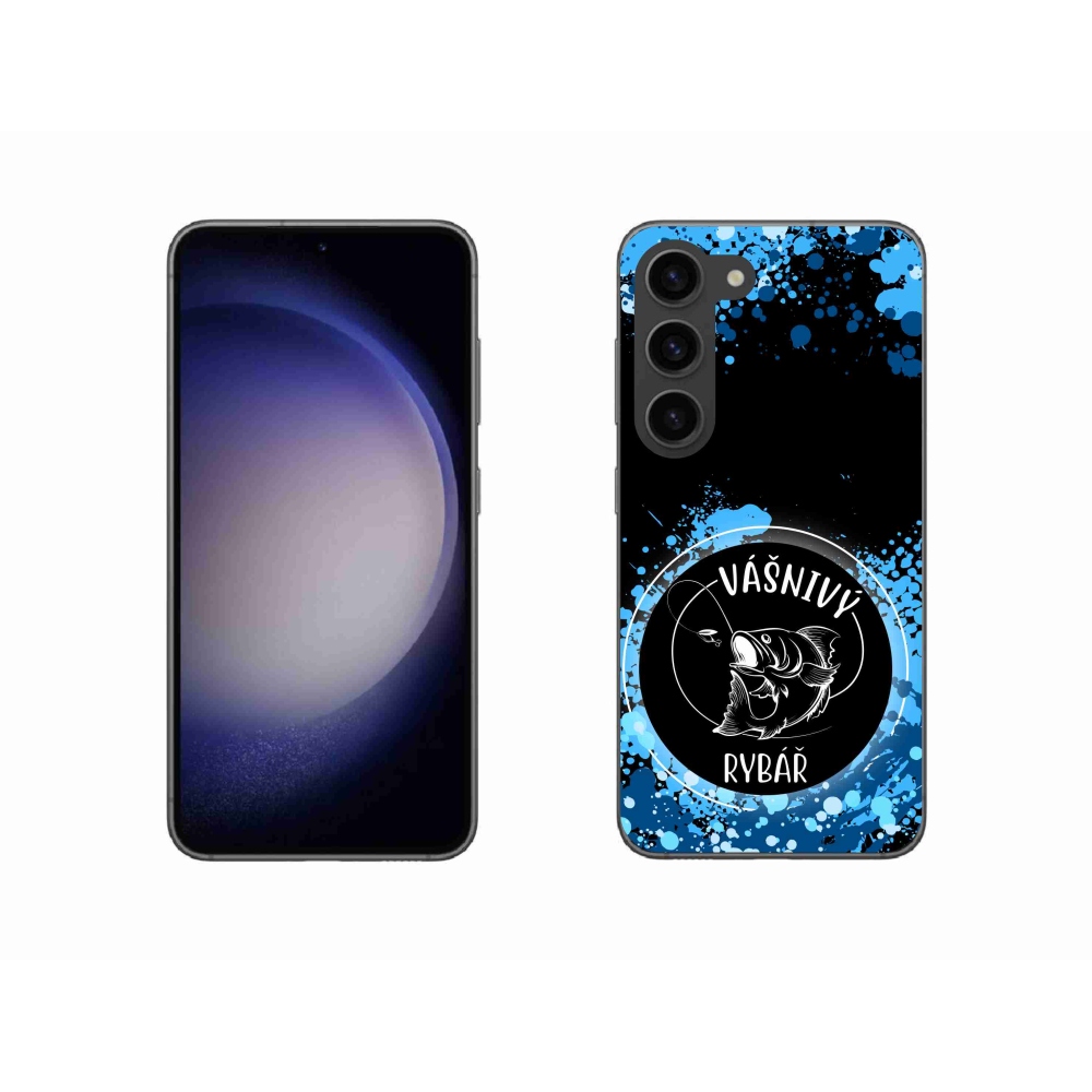 Gél borítás mmCase Samsung Galaxy S23 5G - szenvedélyes halász fekete háttérrel