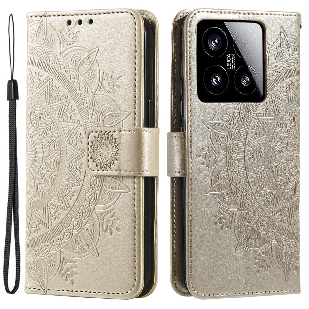 Mandala könyv tok a Xiaomi 15-öshöz - arany színű
