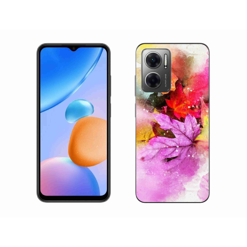 Gél borító mmCase a Xiaomi Redmi 10 5G-hez - színes levelek