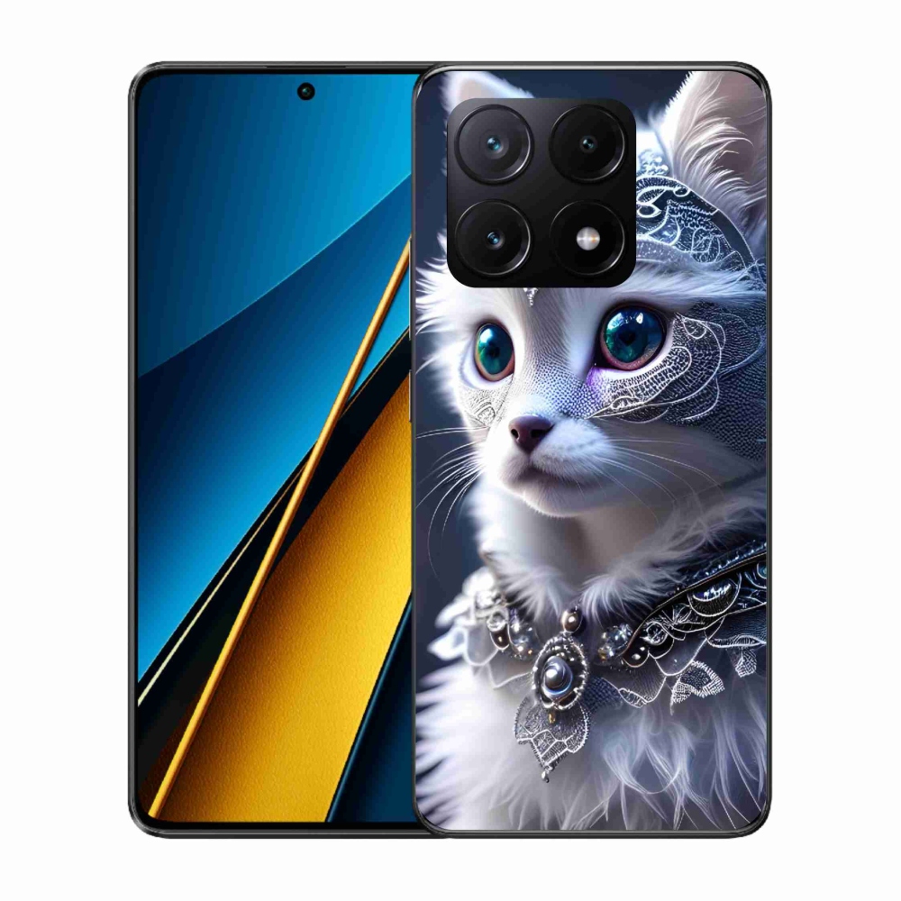Gél borítás mmCase a Xiaomi Poco X6 Pro 5G-hez - fehér macska
