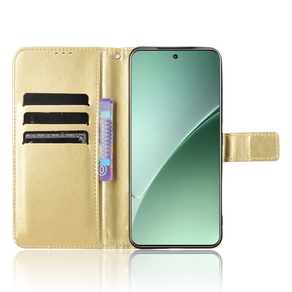 Őrült könyv tok Xiaomi 15 Pro-hoz - arany színű