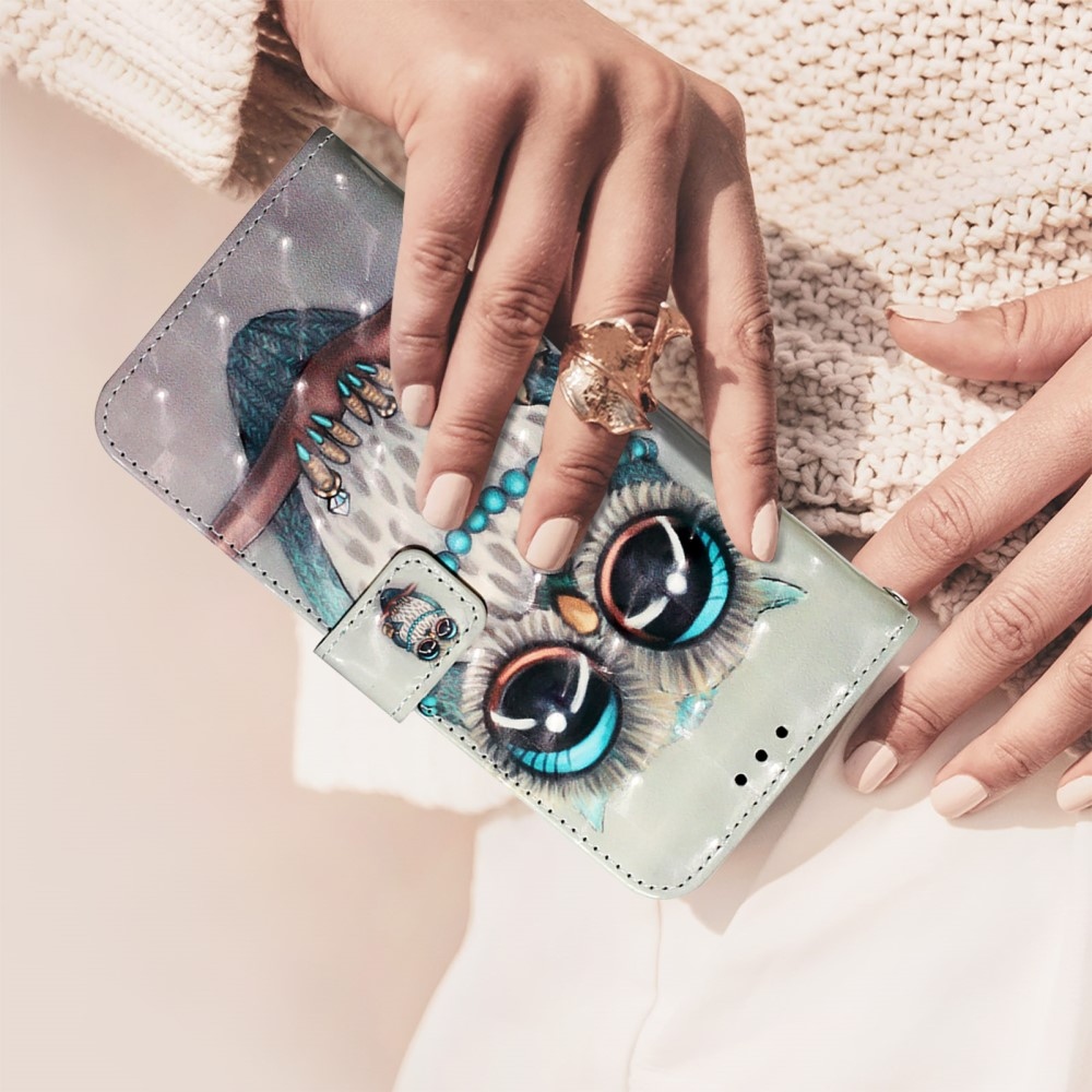 Patte könyv tok Samsung Galaxy M55 5G - bagoly