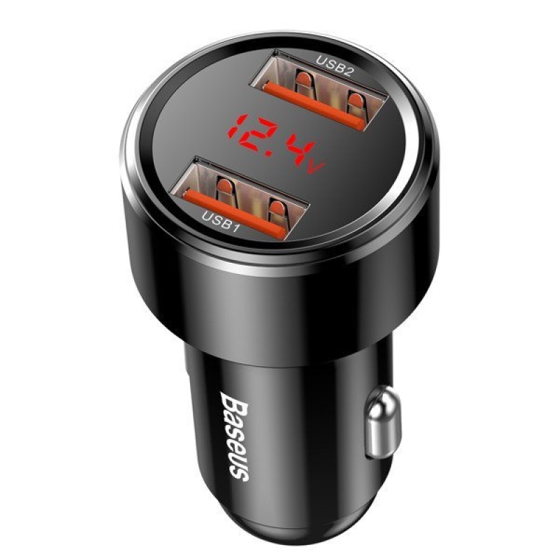 Baseus Magic sorozatú autós töltő USB-A/USB-A 45W Fekete