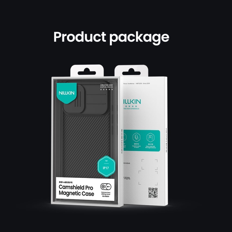Nillkin CamShield PRO mágneses hátlap Apple iPhone 17 Fekete