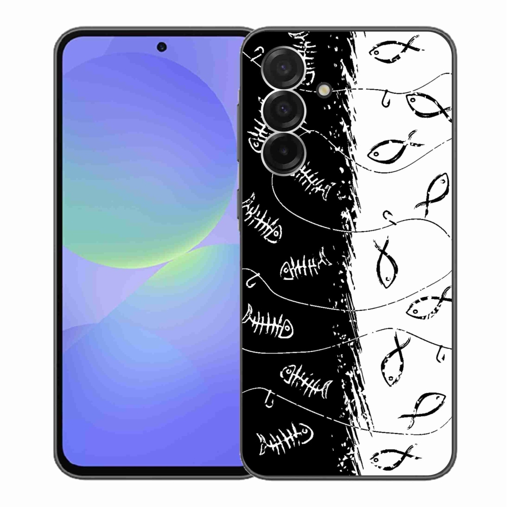 Gél borító mmCase Samsung Galaxy A36 5G - csontvázak és halak számára