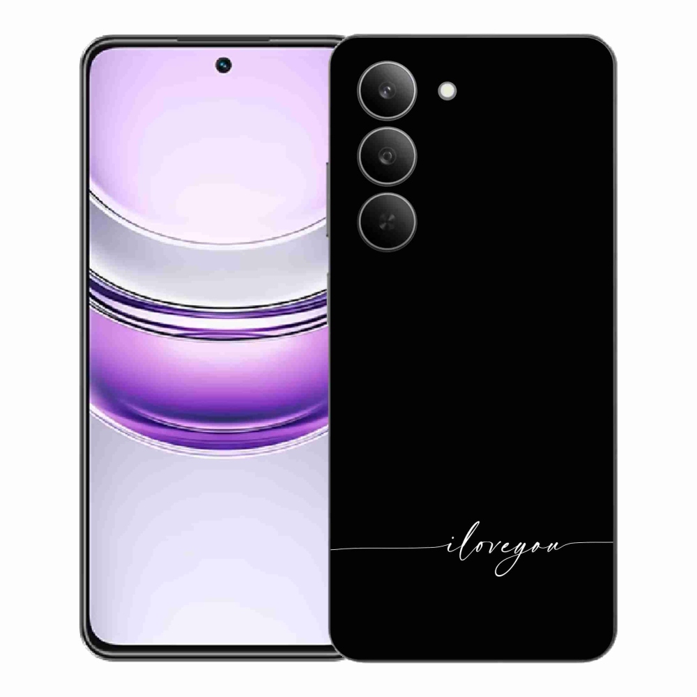 Gél borító mmCase a Realme 14x 5G készülékhez - Szeretlek fekete háttérrel