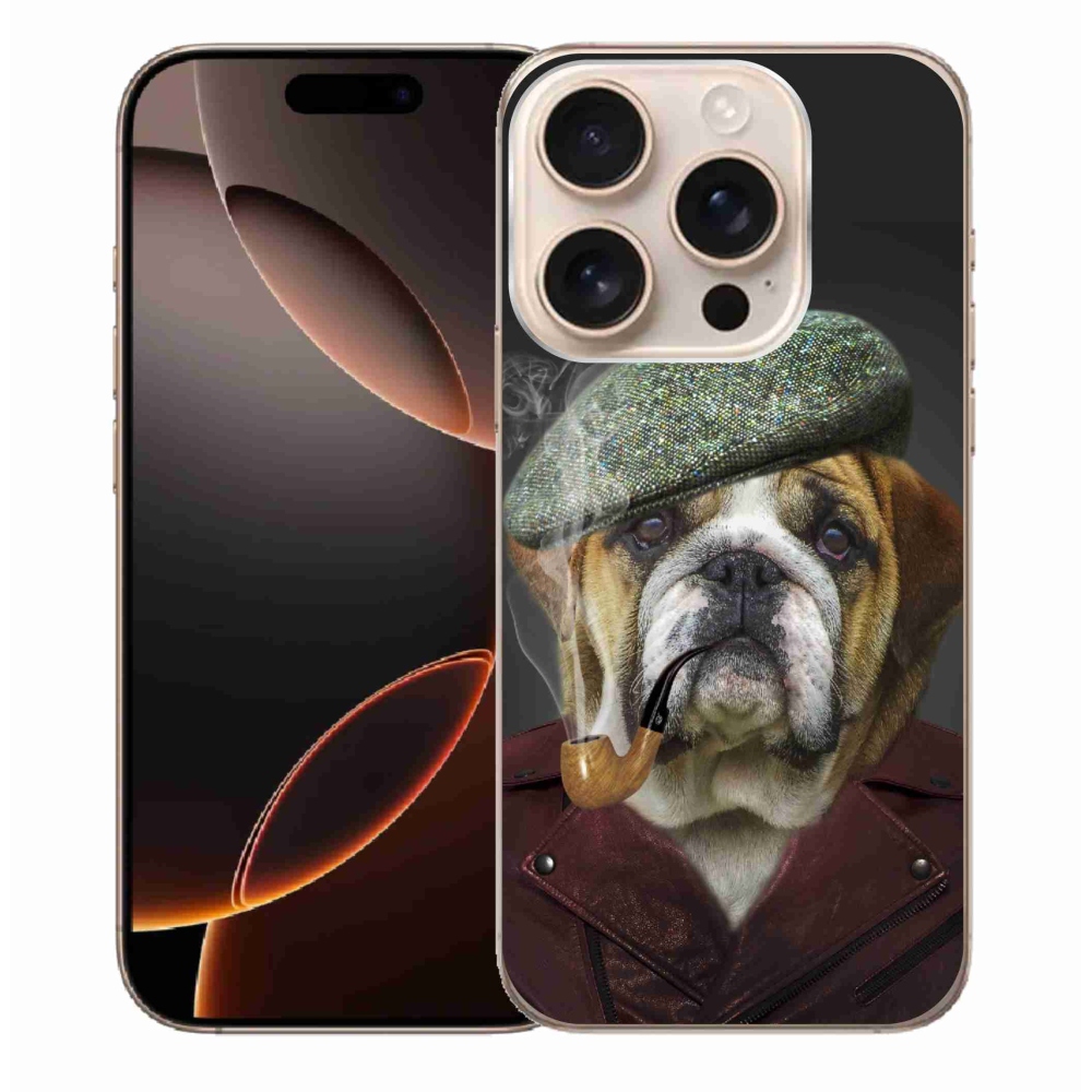 Zselés borítás mmCase iPhone 16 Pro Max készülékhez - kutya csővel