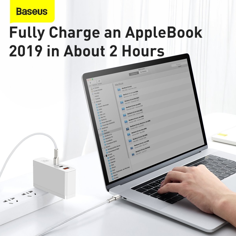 Baseus Cafule Metal sorozatú adatkábel USB-C - USB-C 100W 2m Fehér