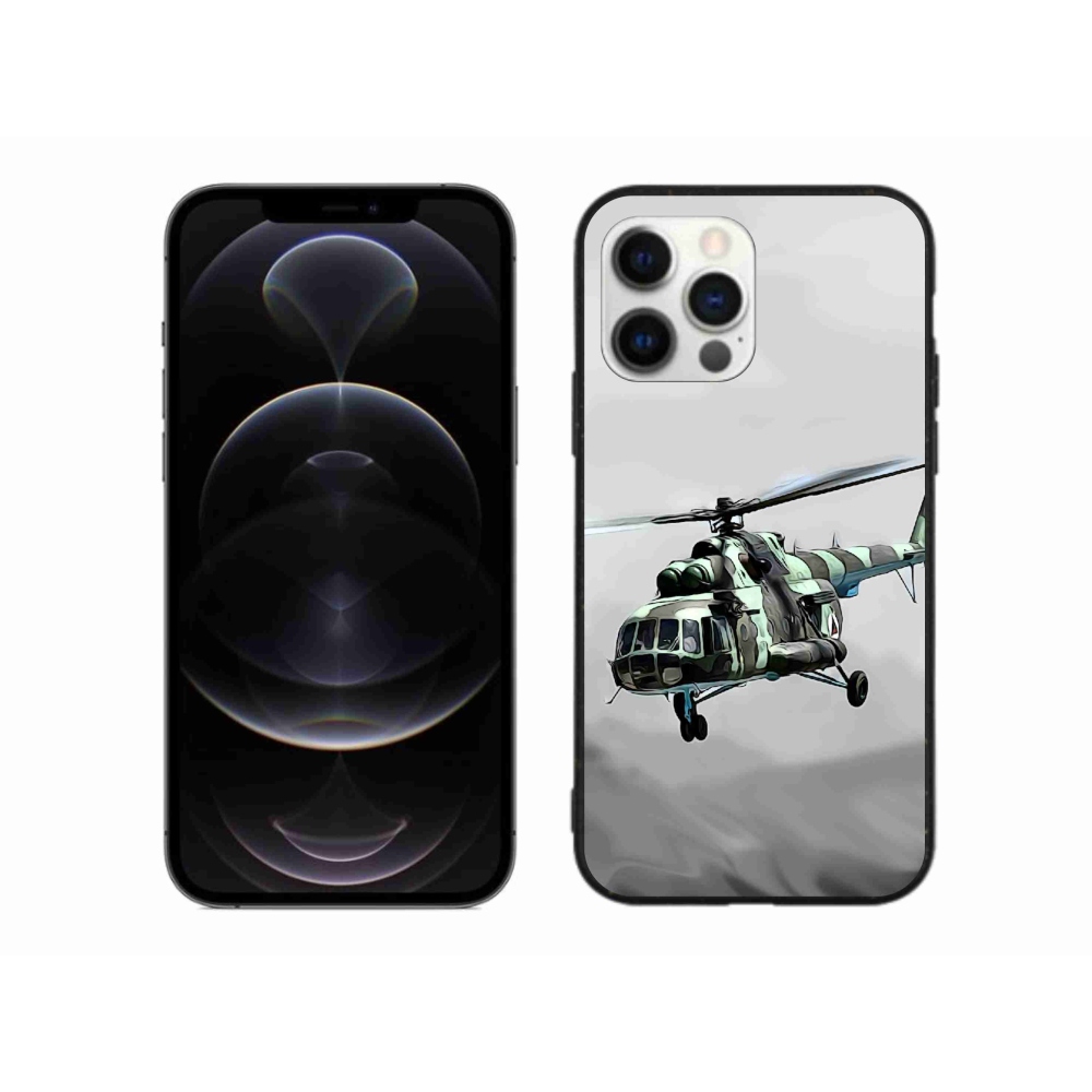 Zselés borítás mmCase iPhone 12 Pro Max készülékhez - katonai helikopter