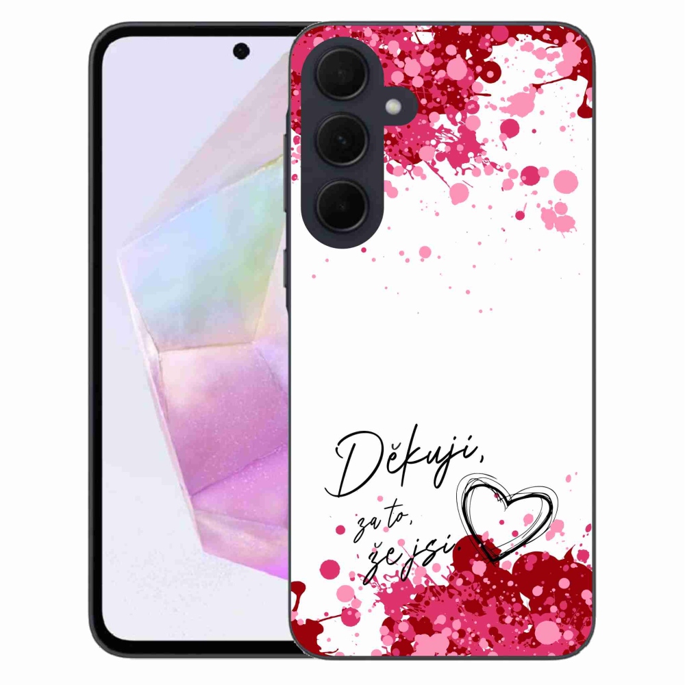 Gél borítás mmCase Samsung Galaxy A35 5G - text in love 2 fehér háttér