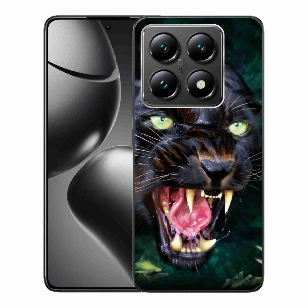 Gél borítás mmCase a Xiaomi 14T-hez - dühös fekete párduc