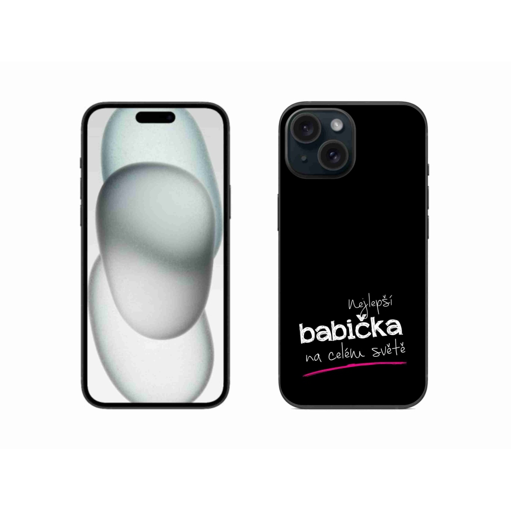 Gél borítás mmCase iPhone 15-hez - A legjobb nagyi 4 fekete háttérrel