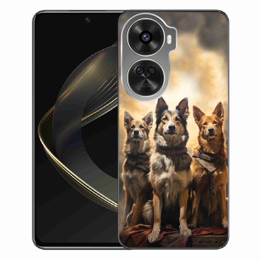 Gél borítás mmCase a Huawei Nova 12 SE számára - három kutya