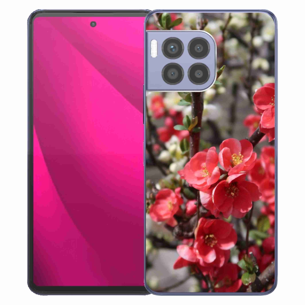 Zselés borítás mmCase a T-Mobile T Phone 2 Pro készülékhez - piros virágok