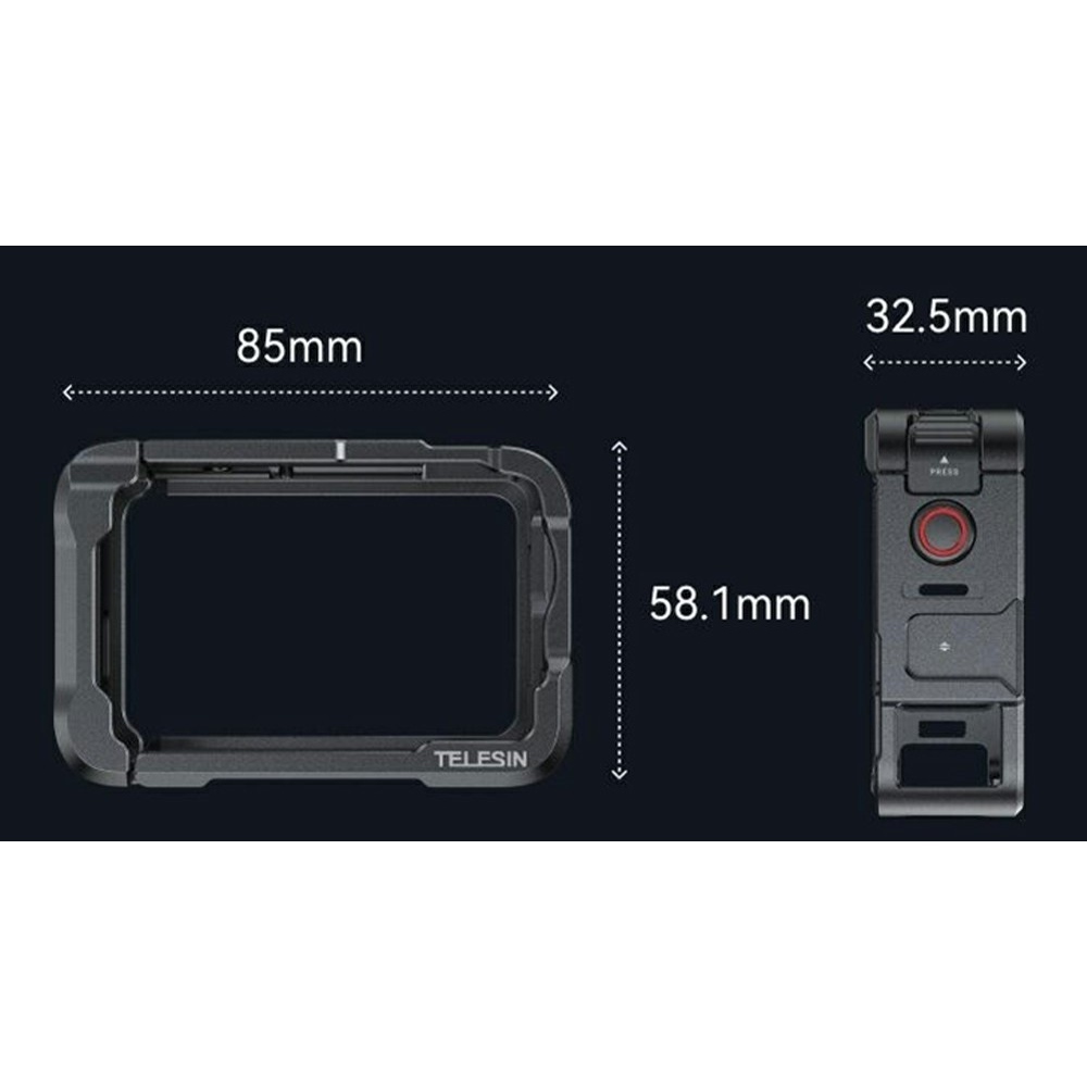 TELESIN alumínium védőkeret DJI Osmo Action 6 kamerához