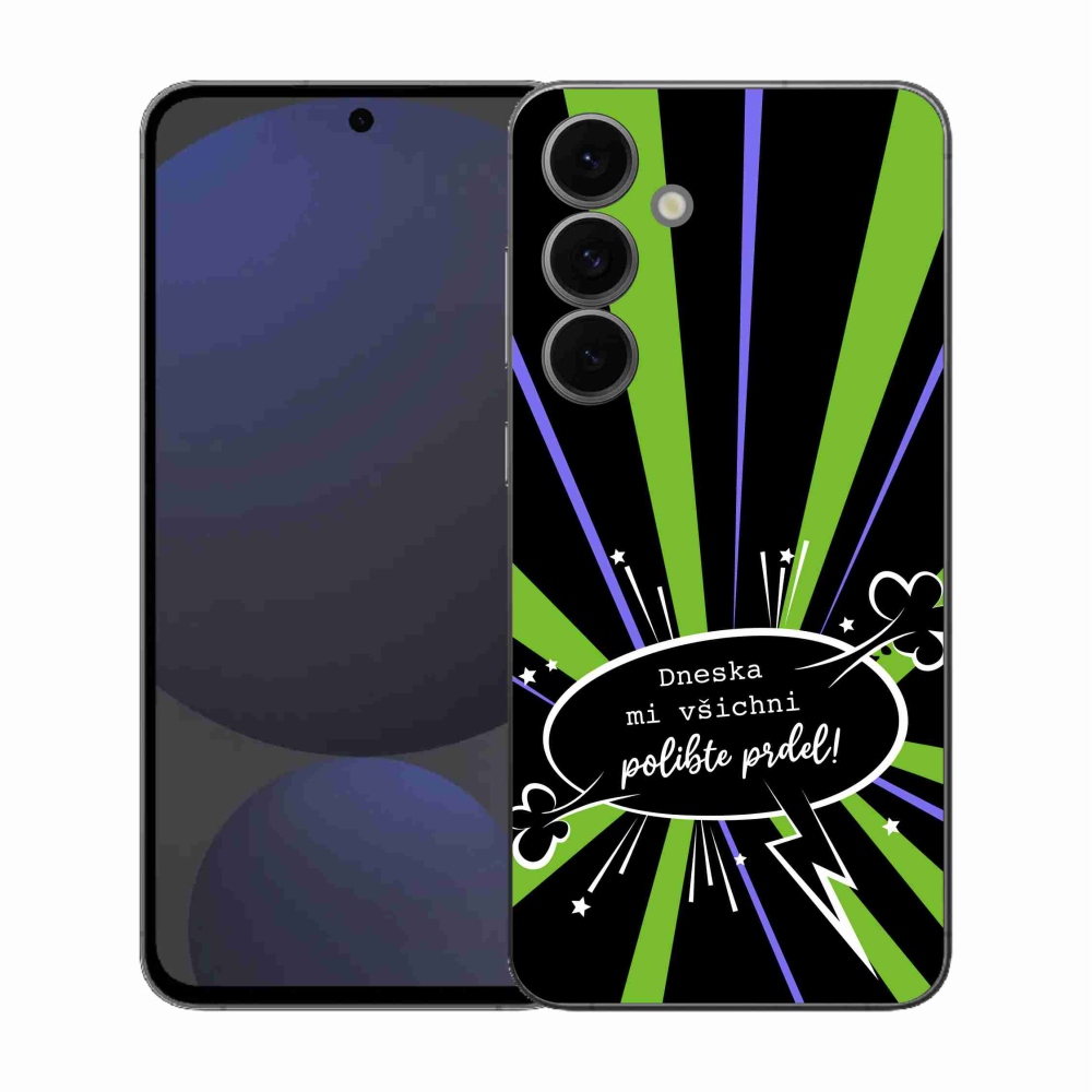 Gél borító mmCase Samsung Galaxy S25 FE - vicces szöveg 15 fekete háttér