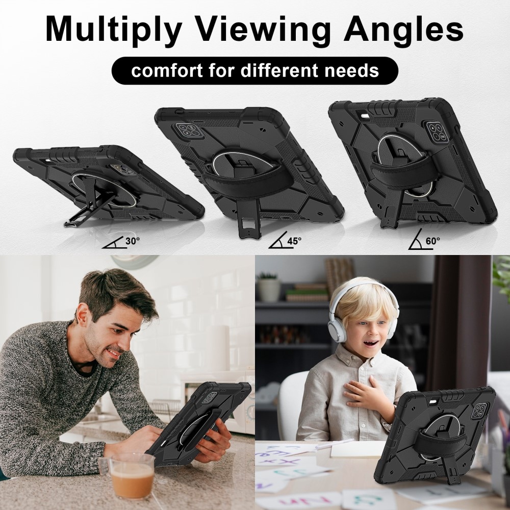 Strapabíró huzat kéztartóval és vállpánttal Xiaomi Pad 7/7 Pro-hoz - fekete