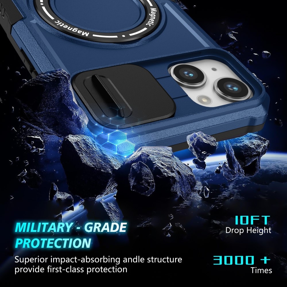 Fulcrum tartós borító kameravédelemmel és MagSafe funkcióval iPhone 14 készülékhez - Kék