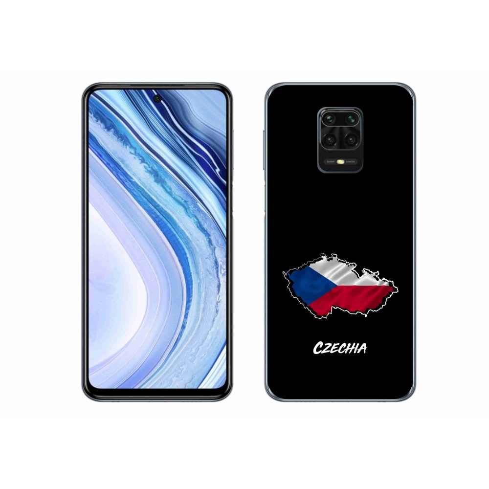 Gél borítás mmCase a Xiaomi Redmi Note 9S-hez - Csehország fekete háttérrel