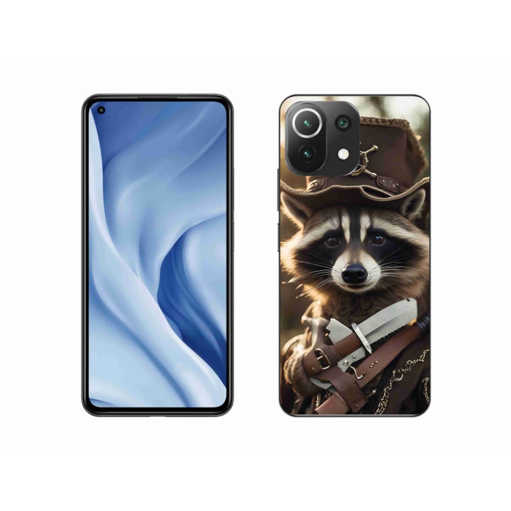 Gél borítás mmCase a Xiaomi Mi 11 Lite 4G/5G-hez - mosómedve egyenruhában