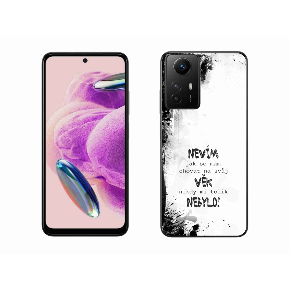 Gél borító mmCase a Xiaomi Redmi Note 12S-hez - vicces szöveg 14 fehér háttérrel