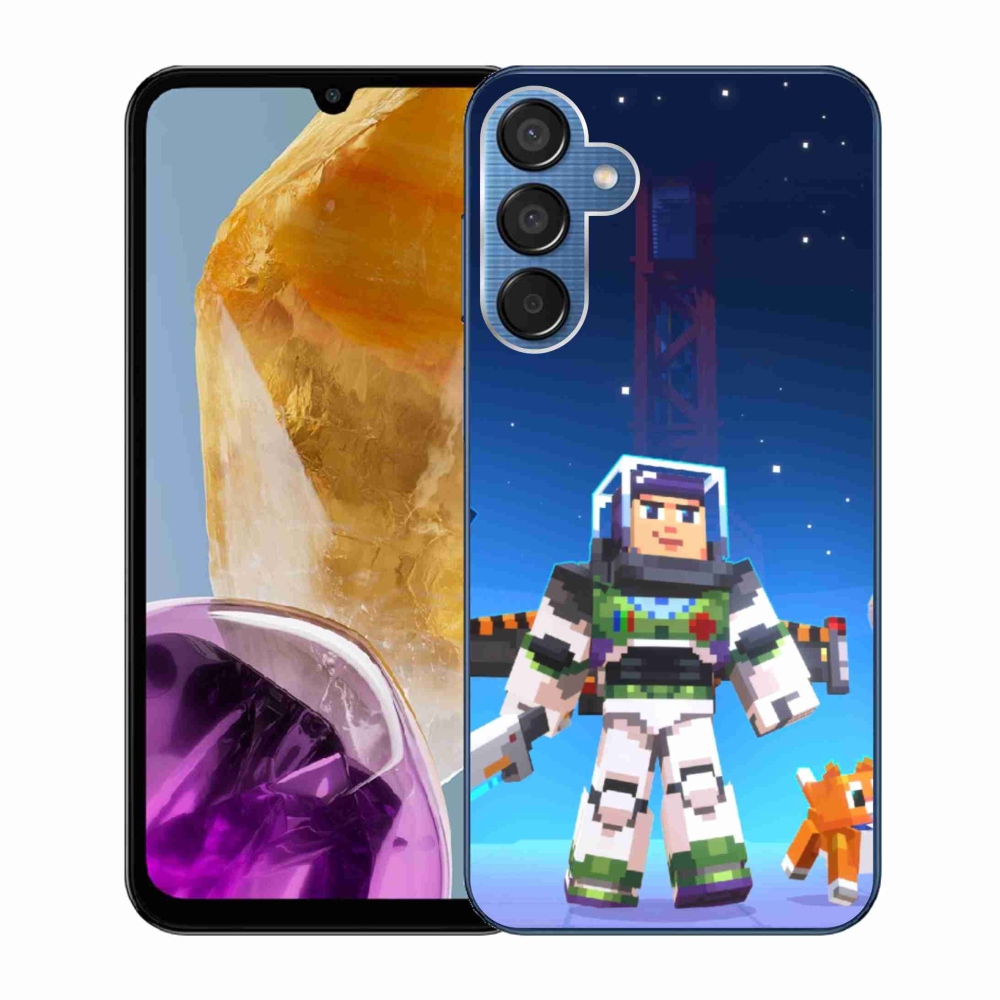 Gél borítás mmCase Samsung Galaxy M15 5G - minecraft 2