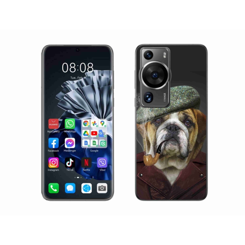 Gél borítás mmCase a Huawei P60 Pro számára - kutya csővel