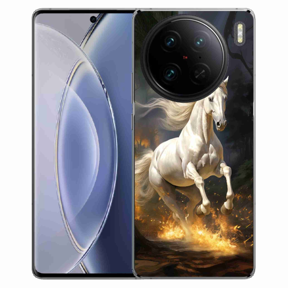 Zselés borítás mmCase a Vivo X90 Pro-hoz - fehér ló 2
