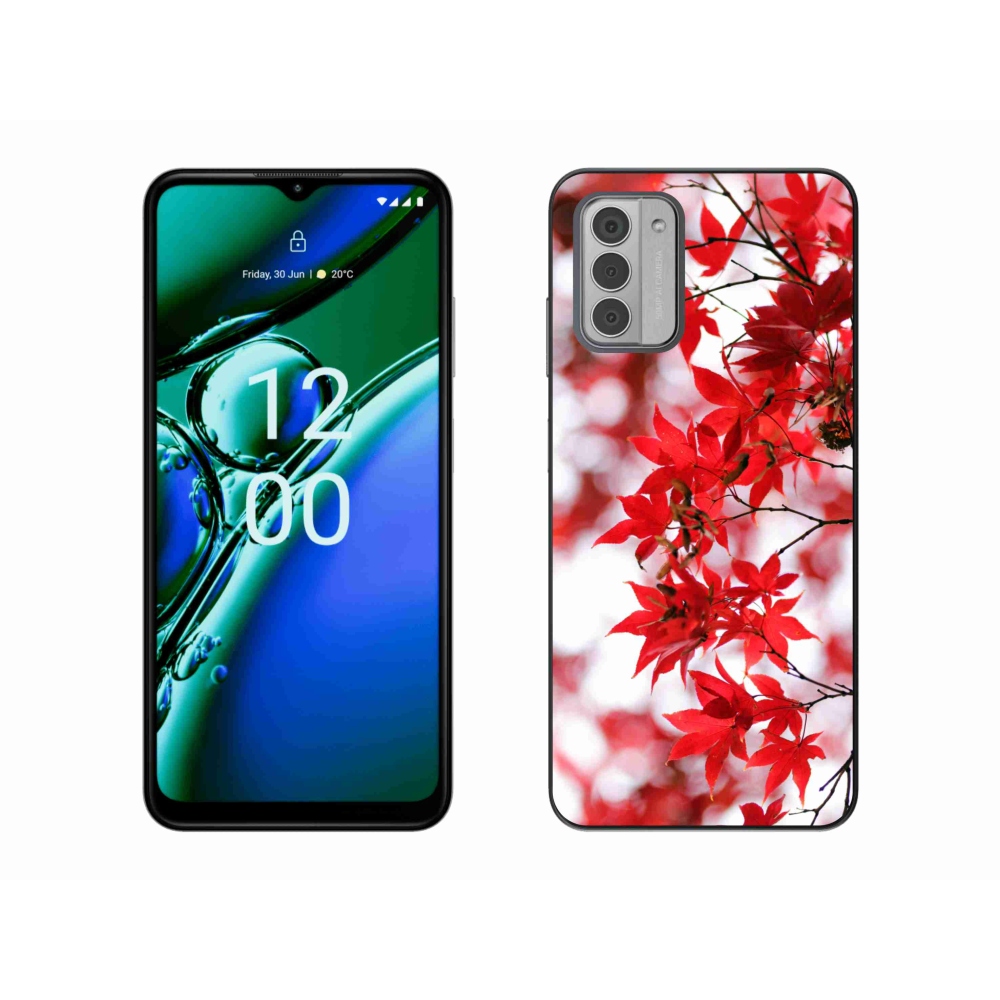 Zselés tok mmCase a Nokia G42 készülékhez - piros levelek