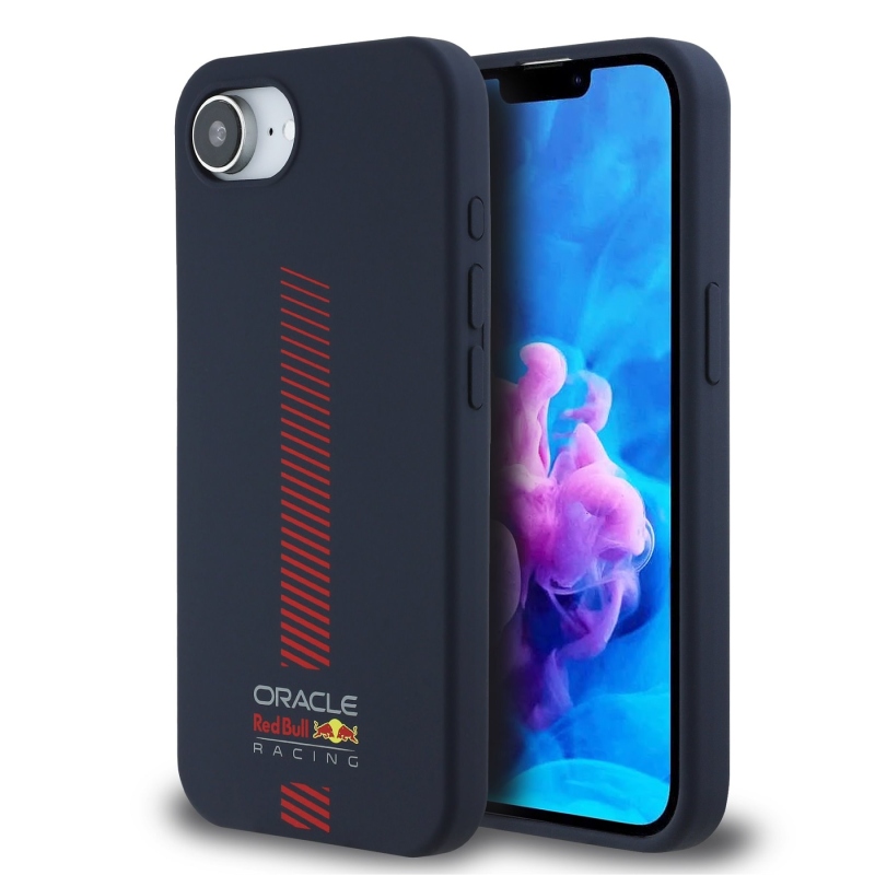 Red Bull szilikon Powerbar MagSafe hátlap iPhone 16e-hez Navy színű szilikon Powerbar MagSafe hátlap