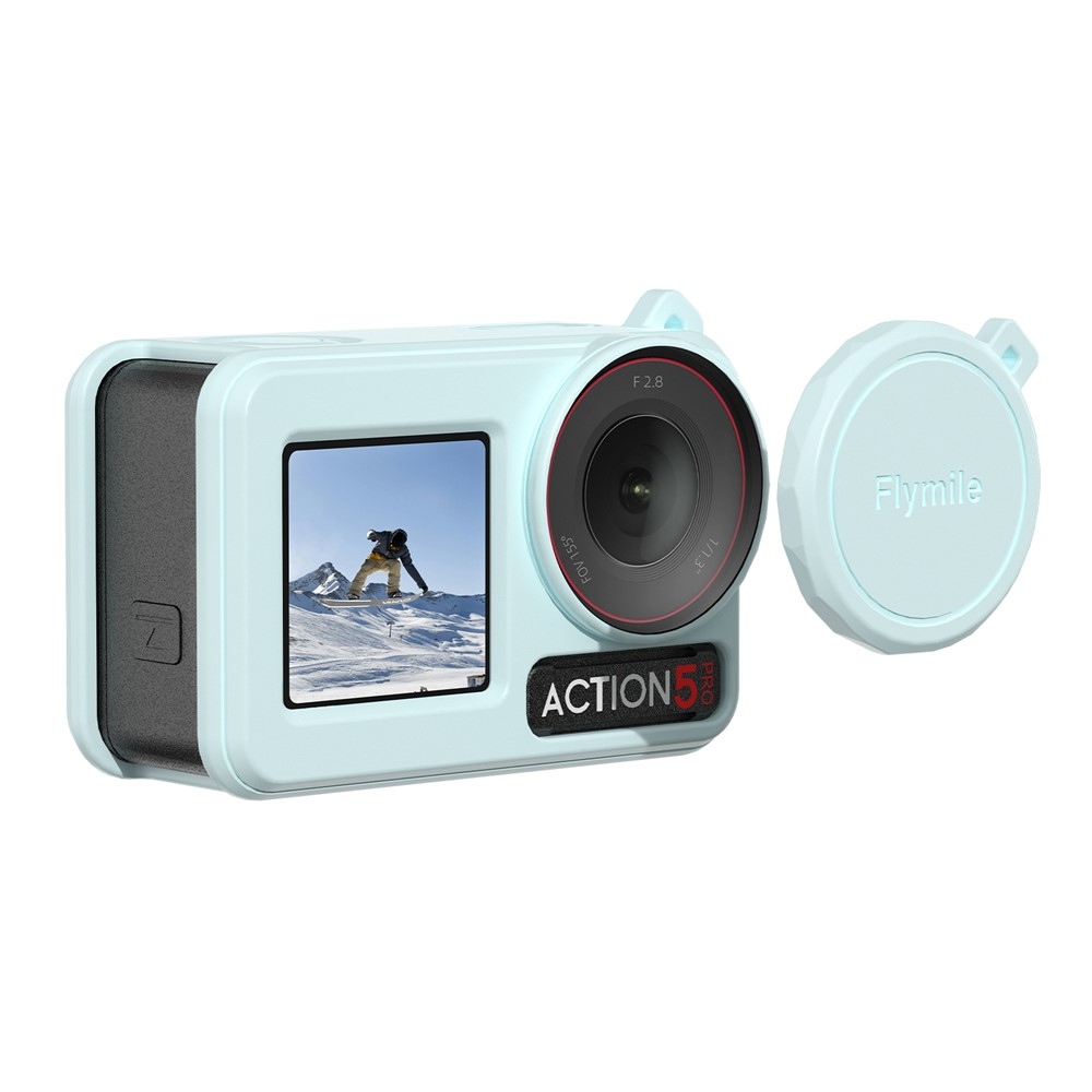 FLYMILE szilikon védőtok lencsevédővel DJI Osmo Action 5 Pro-hoz - kék